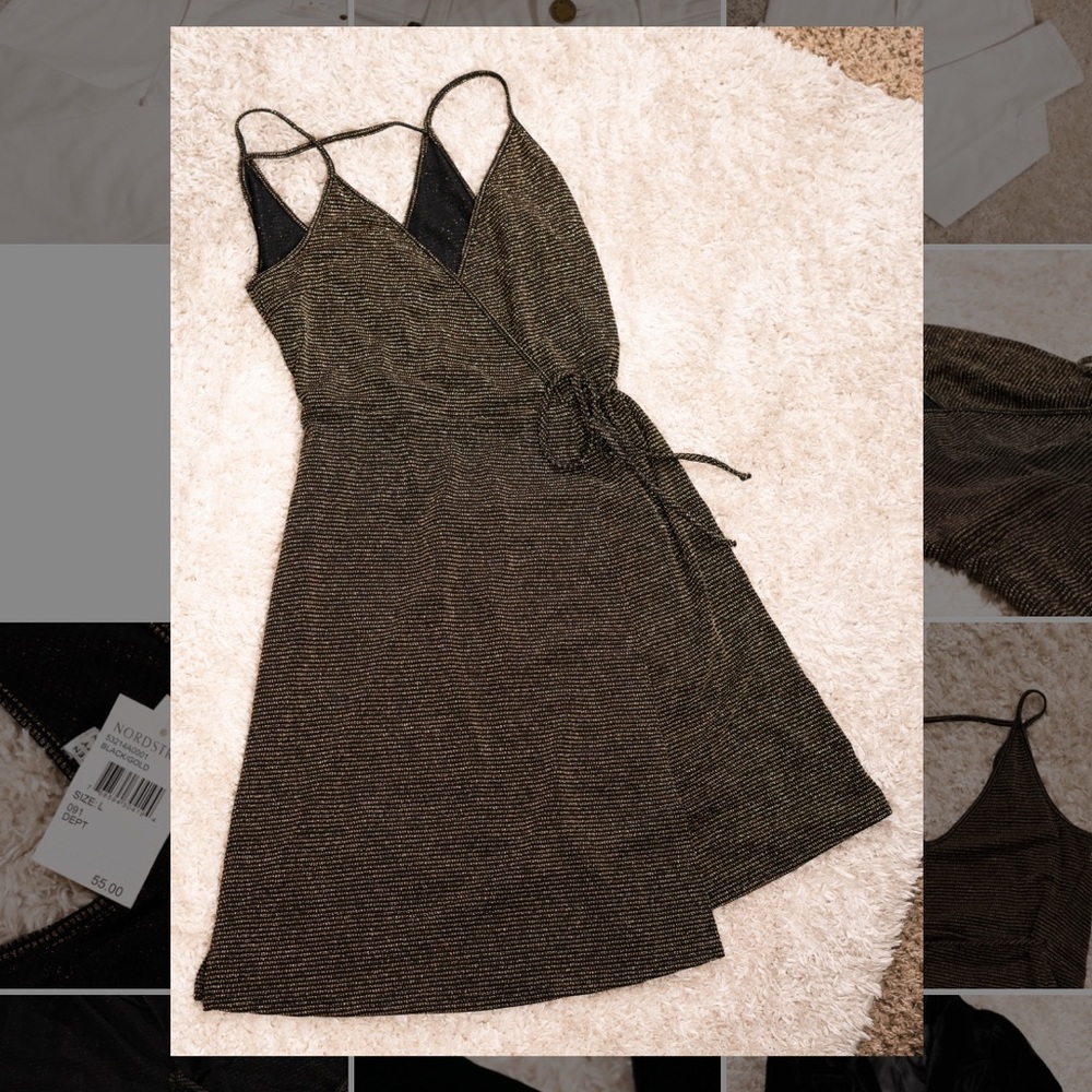 Shimmering wrap dress